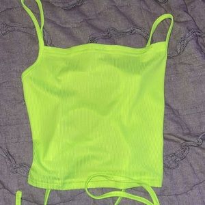 Shein neon green open back